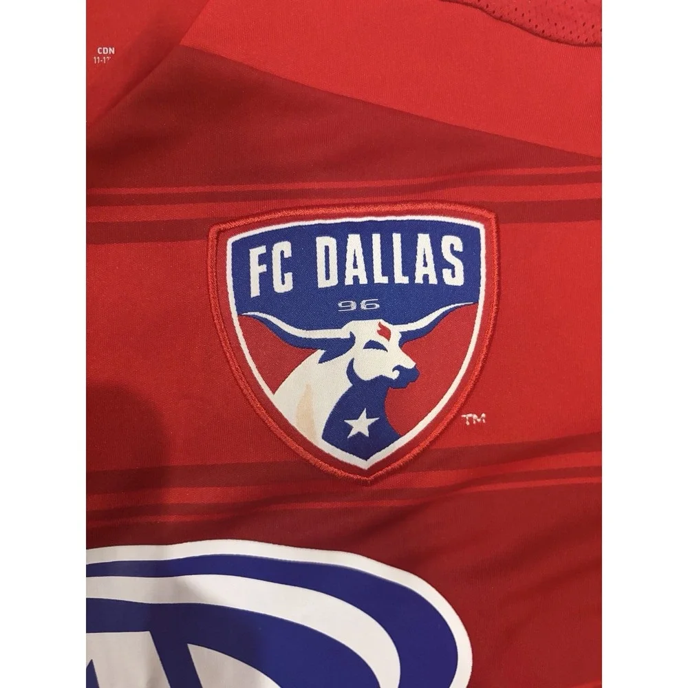 Adidas FC Dallas Soccer Jersey Youth Boys M 2014/15 Red MLS Football Kids
